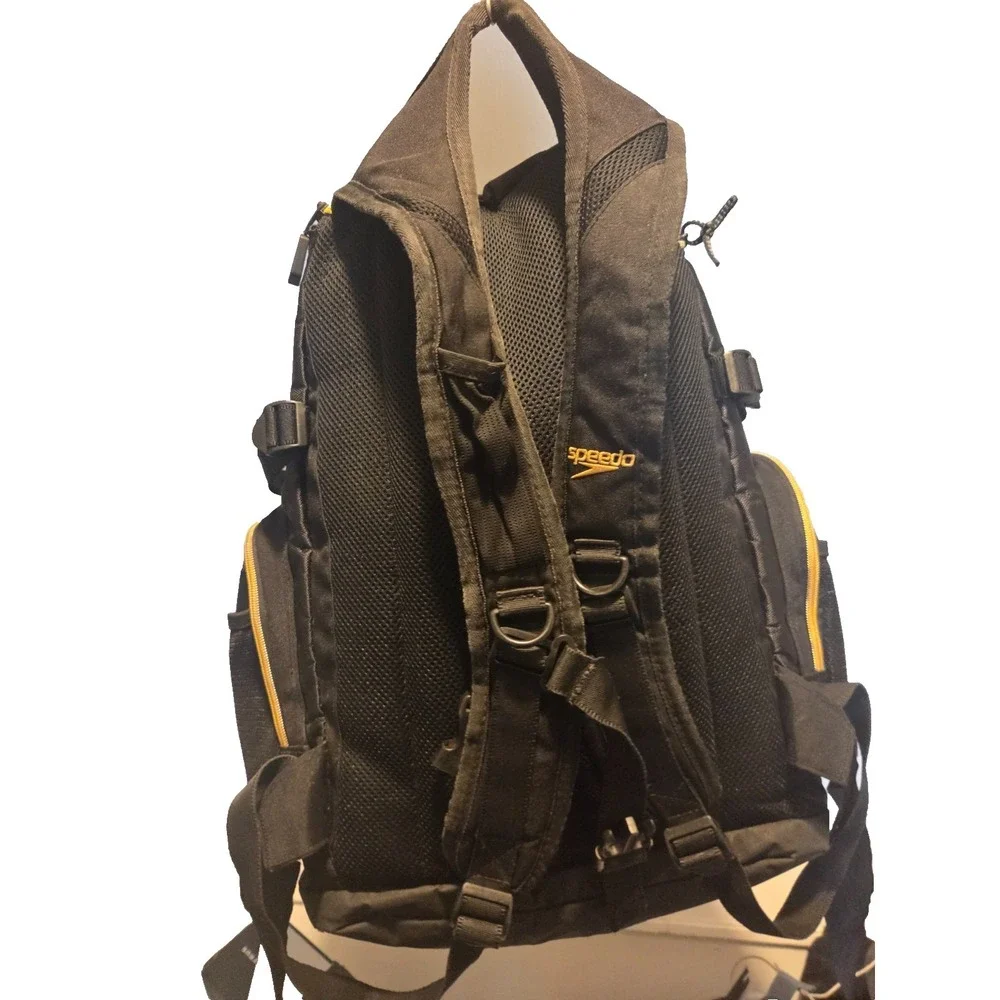 Speedo Teamster Swim Backpack Black Gold 20